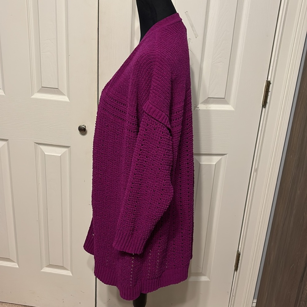 Terra & Sky Plus Open Front Cardigan - Picture 5 of 12